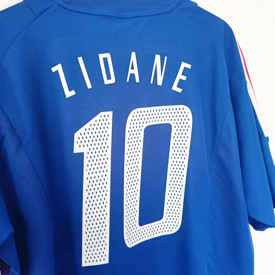 ウェア 2002 FRANCE ZIDANE Home shirt France 2002-2004 Home football shirt jersey Adidas #10