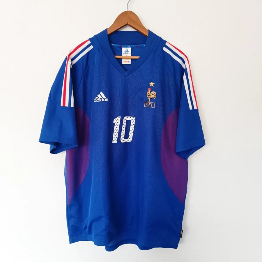 ウェア 2002 FRANCE ZIDANE  shirt France 2002/2004 Home Shirt - Zidane #10